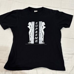 Supreme Black Tee with Artistic Graphic